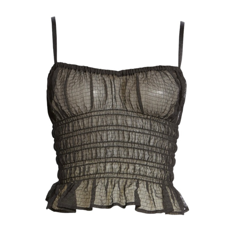 OPEN EDIT Ruffled Sheer Camisole